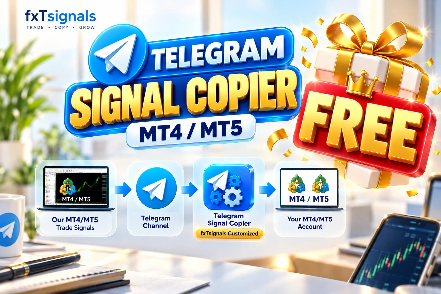 fxTsignals — FREE Telegram Signal Copier for MT4/MT5