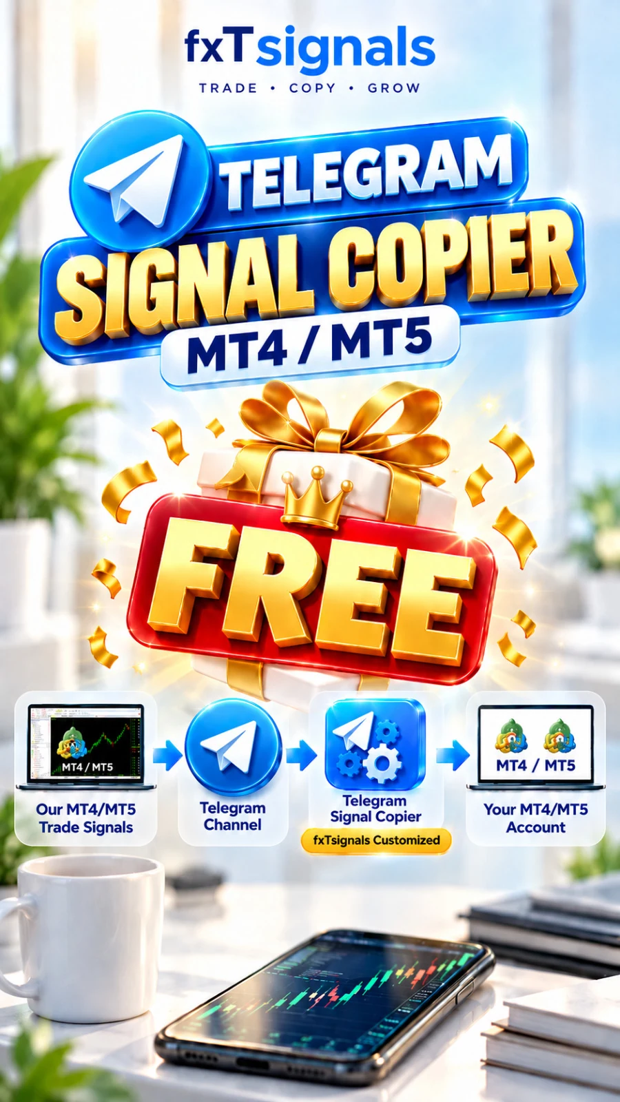 fxTsignals — FREE Telegram Signal Copier for MT4/MT5